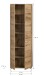 Hochschrank >Zeno< in Evoke Oak, Spannplatte/MDF - 64x189x32cm (BxHxT)