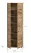 Hochschrank >Zeno< in Evoke Oak, Spannplatte/MDF - 64x189x32cm (BxHxT)