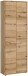 Hochschrank >Zeno< in Evoke Oak, Spannplatte/MDF - 64x189x32cm (BxHxT)