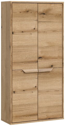 Midischrank >Zeno< in Evoke Oak, Spannplatte/MDF - 64x132x32cm (BxHxT)