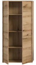 Midischrank >Zeno< in Evoke Oak, Spannplatte/MDF - 64x132x32cm (BxHxT)