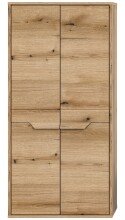 Midischrank >Zeno< in Evoke Oak, Spannplatte/MDF - 64x132x32cm (BxHxT)