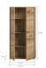 Midischrank >Zeno< in Evoke Oak, Spannplatte/MDF - 64x132x32cm (BxHxT)