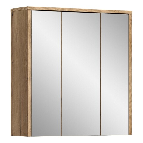 Badezimmerspiegelschrank >Zeno< in Evoke Oak, Spannplatte/MDF - 64x68x20 (BxHxT)