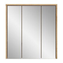 Badezimmerspiegelschrank >Zeno< in Evoke Oak, Spannplatte/MDF - 64x68x20 (BxHxT)