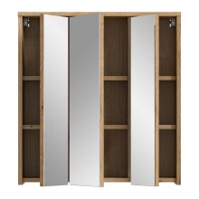 Badezimmerspiegelschrank >Zeno< in Evoke Oak, Spannplatte/MDF - 64x68x20 (BxHxT)
