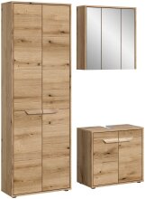 Badezimmer-Set >Zeno< in Evoke Oak, Spannplatte/MDF...