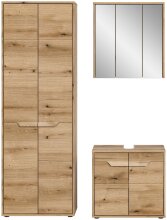 Badezimmer-Set >Zeno< in Evoke Oak, Spannplatte/MDF...