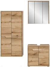 Badezimmer-Set >Zeno< in Evoke Oak, Spannplatte/MDF...