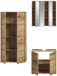 Badezimmer-Set >Zeno< in Evoke Oak, Spannplatte/MDF - 143x189x34cm (BxHxT)