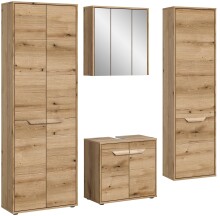 Badezimmer-Set >Zeno< in Evoke Oak, Spannplatte/MDF...