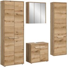 Badezimmer-Set >Zeno< in Evoke Oak, Spannplatte/MDF...