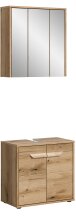 Badezimmer-Set >Zeno< in Evoke Oak, Spannplatte/MDF...