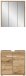 Badezimmer-Set >Zeno< in Evoke Oak, Spannplatte/MDF - 64x189x34cm (BxHxT)