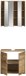 Badezimmer-Set >Zeno< in Evoke Oak, Spannplatte/MDF - 64x189x34cm (BxHxT)