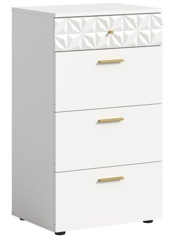 Kommode >Prisma< in Weiß - 53x92x40cm (BxHxT)
