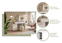 Schminktisch >Prisma< in Weiß - 117x138x42cm (BxHxT)