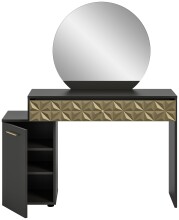 Schminktisch >Prisma< in schwarz - 117x138x42cm (BxHxT)