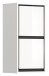Hängeschrank >Jaru< in Weiß Hochglanz - 35x69x24cm (BxHxT)