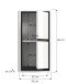 Hängeschrank >Jaru< in Weiß Hochglanz - 35x69x24cm (BxHxT)