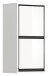 Hängeschrank >Jaru< in Weiß Hochglanz - 35x69x24cm (BxHxT)