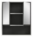 Badezimmerspiegelschrank >Jaru< in Weiß Hochglanz - 60x69x16cm (BxHxT)