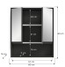 Badezimmerspiegelschrank >Jaru< in Weiß Hochglanz - 60x69x16cm (BxHxT)