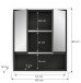 Badezimmerspiegelschrank >Jaru< in Weiß Hochglanz - 60x69x16cm (BxHxT)