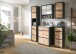 Badezimmerspiegelschrank >Jaru< in Anthrazit / Nox Oak - 60x69x16cm (BxHxT)