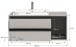 Waschtisch-Set >Jaru< in Grau - 100x48x48cm (BxHxT)