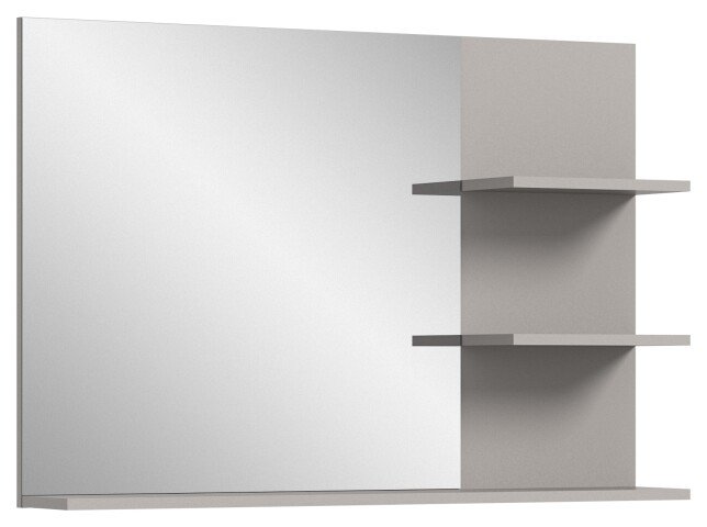 Spiegel >Jaru< in Grau / Spiegelfront - 100x69x16cm (BxHxT)