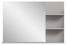 Spiegel >Jaru< in Grau / Spiegelfront - 100x69x16cm...