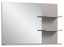 Spiegel >Jaru< in Grau / Spiegelfront - 100x69x16cm...