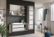 Spiegel >Jaru< in Grau / Spiegelfront - 100x69x16cm (BxHxT)