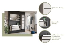 Badezimmer-Set >Jaru< in Grau - 100x192x48cm (BxHxT)