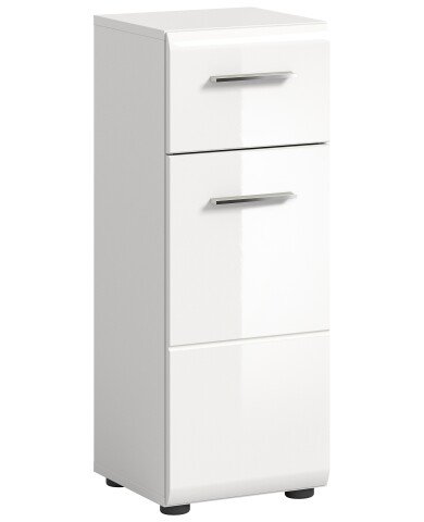 Hochschrank >Ice< in Weiß Hochglanz - 30x80x30cm (BxHxT)