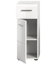 Hochschrank >Ice< in Weiß Hochglanz - 30x80x30cm (BxHxT)