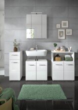 Hochschrank >Ice< in Weiß Hochglanz - 30x80x30cm (BxHxT)