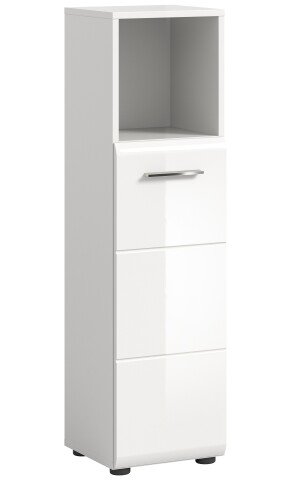 Hochschrank >Ice< in Weiß Hochglanz - 30x110x30cm (BxHxT)