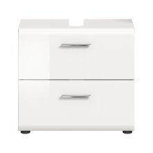 Waschbeckenunterschrank >Ice< in Weiß Hochglanz - 60x54x32cm (BxHxT)