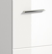 Badezimmer Hochschrank >Ice< in Weiß Hochglanz - 60x185x30cm (BxHxT)