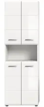 Hochschrank >Ice< in Weiß Hochglanz -...