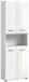 Badezimmer Hochschrank >Ice< in Weiß Hochglanz - 60x185x30cm (BxHxT)