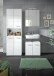 Hochschrank >Ice< in Weiß Hochglanz - 60x185x30cm (BxHxT)