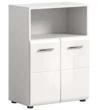 Hochschrank >Ice< in Weiß Hochglanz -...