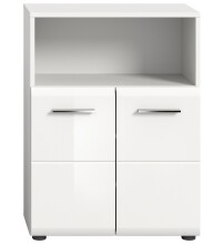 Hochschrank >Ice< in Weiß Hochglanz - 60x80x30cm (BxHxT)