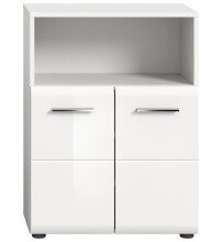 Hochschrank >Ice< in Weiß Hochglanz - 60x80x30cm (BxHxT)