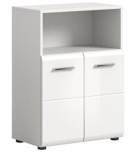 Hochschrank >Ice< in Weiß Hochglanz -...