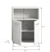 Hochschrank >Ice< in Weiß Hochglanz - 60x80x30cm (BxHxT)