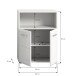 Hochschrank >Ice< in Weiß Hochglanz - 60x80x30cm (BxHxT)